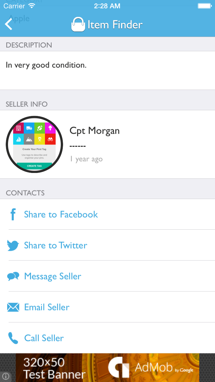 Item Finder MarketPlace Full iOS App v1.14 by MGAppcelerator | CodeCanyon